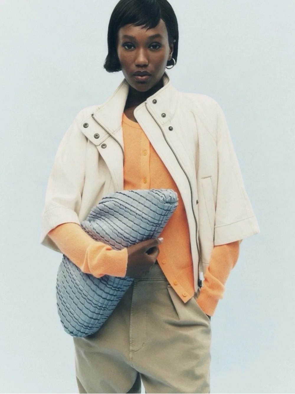 Anthropologie Urban Expressions Light Blue Oversized Clutch
